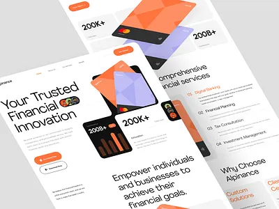 Alpinance - Finance Landing Page bank bank website banking company digital wallet finance finance landing page finance web finance website landing page ui ui design wallet web web design website website design