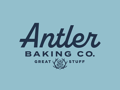 Antler Baking Co. antler bakery baking bellingham branding design flower food identity logo