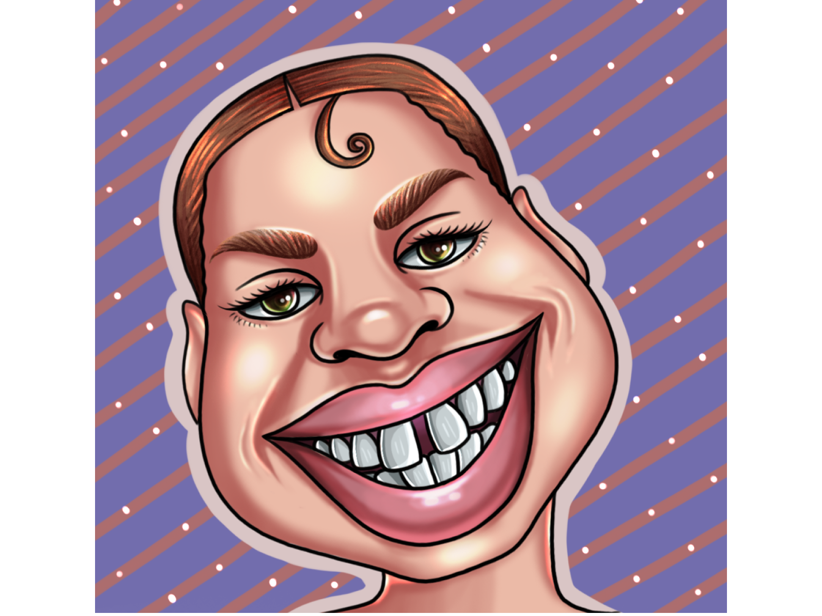 Smile please!! art bodypositivity branding characterdesign digital art faceart illustration photoshop portraitillustration poster unique woman