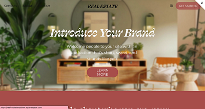 Real Estate Website animation design graphics realestate squarespace template webdesign website