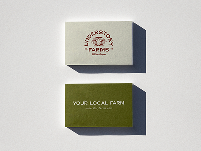 Visual Brand Identity - Understory Farms brand brand design branding business card color palette contact card design farm graphic design logo logo design natural natural colors small business small farm stamp vintage visual brand