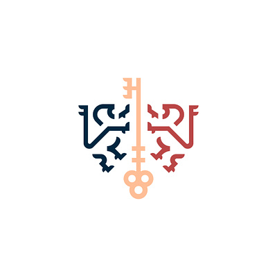 Logo Key + Lions branding design graphic design identidadevisual idvisual illustration leonelrocha logo logodesign