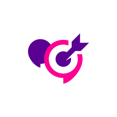 Logo chat + target branding design graphic design identidadevisual idvisual illustration leonelrocha logo logodesign