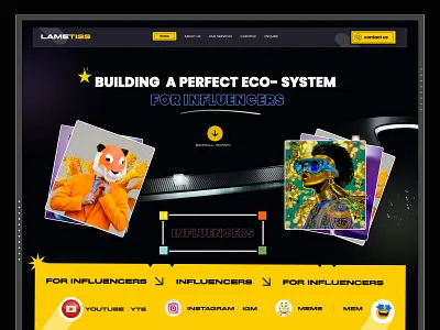 Influencers Agency Website Design agency landing page agency website design design influencers landing page influencers website design landing page landingpage ui web design webdesign website website design