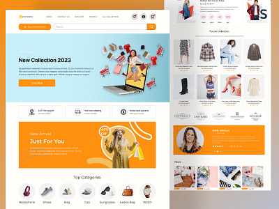 Ecommerce Landing page clean design e commerce e commerce website ecommerce ecommerce landing page landing page marketplace minimal mobile app online store store web design website