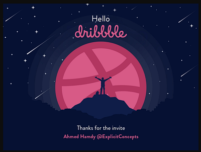 Hello, Dribbble 🎉 3d animation branding dribbble graphic design hello hello dribbble logo motion graphics new ui