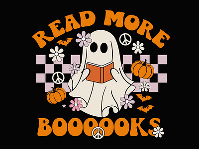 Cute Ghosts Read More Books Halloween T-Shirt sarcastic shirt
