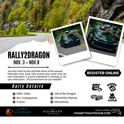 Fall Rally2Dragon Ad advertisement branding design event graphic design logo typography