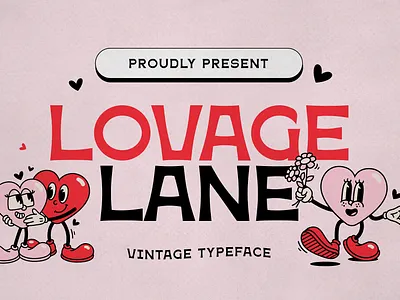 Lovage Lane 1960s 1970s 1980s adorable chic creative cute font fun kids love modern nostalgic playful quirky retro typeface valentines day vintage