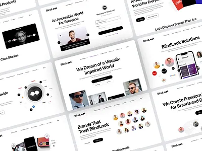 BlindLook: Website design illustration landing page typography ui ux web website