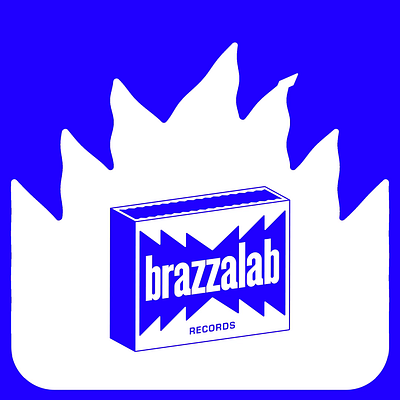 Brazzalab blue brand branding brazil burn fire flame funk heat identity lab label laboratory logo matchbox motion music rap trap