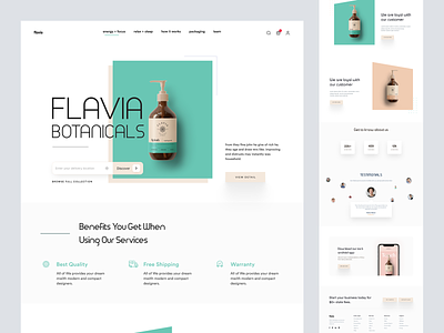 Shopify Store Design for Cosmetics Website concept cosmetics design ecommerce header illustration landing page shopify store ui website woocommerce