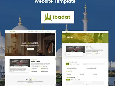 Ibadat - Donation, Nonprofit HTML5 Website Template html psd psd template themes website website design website themes