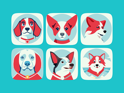 MultiColor Dog Illustration Vectors adobe illustrator art work dog illustrations free download svg vetor
