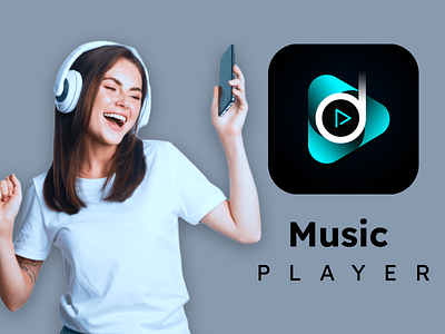 Music Player App app design graphic design icon illustration logo music player typography ui ux vector