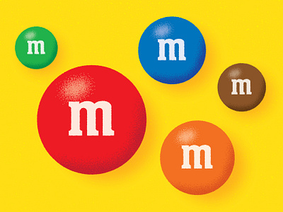 M&Ms Candies brand candy chocolate chris rooney colors five ill illustration mars mm mms stipple