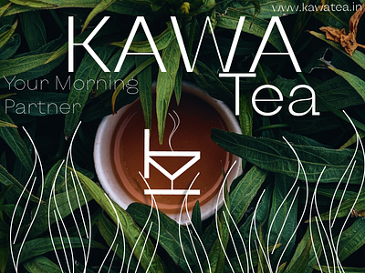 KAWA TEA LOGO & POSTER branding design graphic design logo typography