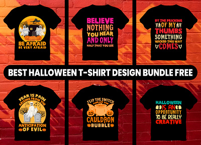 Halloween T-Shirt Design Bundle Free Download branding design graphic design halloween halloween t shirt halloween t shirt design shirt shirt design t shirt t shirt design t shirt design ideas t shirt designs t shirts