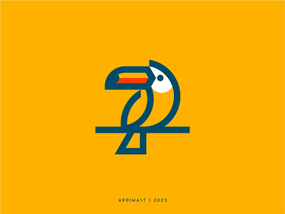 Toucan Bird (Design for sale!) animal bird branding design graphic design icon illustration line logo monoline simple toucan bird tropical vector