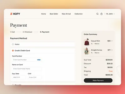 Payment and Billing, Fashion E-Commerce Platform billing cards cart checkout credit card ecommerce fashion fashion ecommerce marketplace modal money online store pay payment payment method purchase shop ui design wallet web design