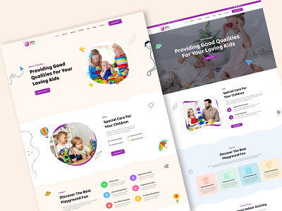 Kids Play Figma Ui Template admission website collage website kids website school figma template school ui template ui