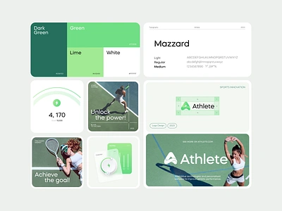 Athlete Brand Identity athletics bodybuilding branding cardio crossfit design exercise fitness gym gymnastics identity logo muscle power running sport training typography ui ux workout