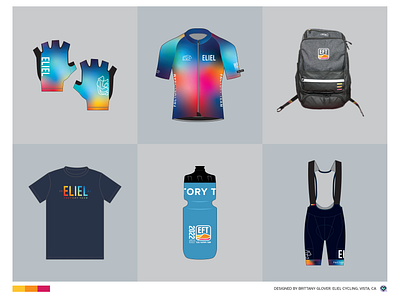 Eliel Factory Team 2022 adobe illustrator branding california cycling apparel cycling kit design portfolio sports apparel