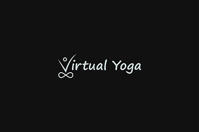 Virtual Yoga Logo Design fitness logo graphic design logo logo design typography yoga yoga logo