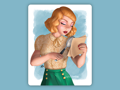 Nancy Drew books character art character design digital art fanart illustration nancy drew procreate