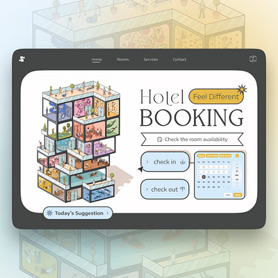Hotel Booking Website UI Design booking branding hotel productdesign travel ui uidesign uiux ux webdesign website