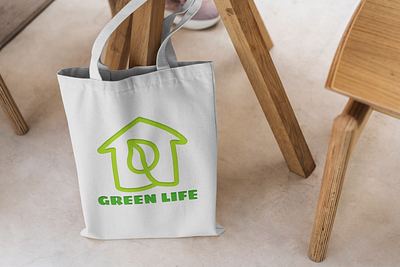 Identity brand GREEN LIFE branding illustration lan landing logo typography ui