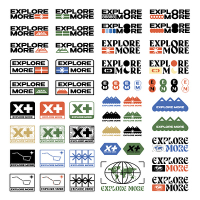 Explore More Brand Development branding camping graphic design logo mountains outdoors topography visual identity