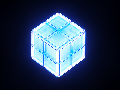 glass cube cube glass