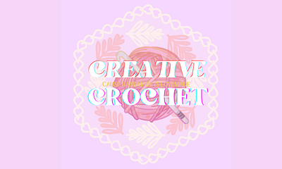 Hooked art branding crochet design graphic design logo