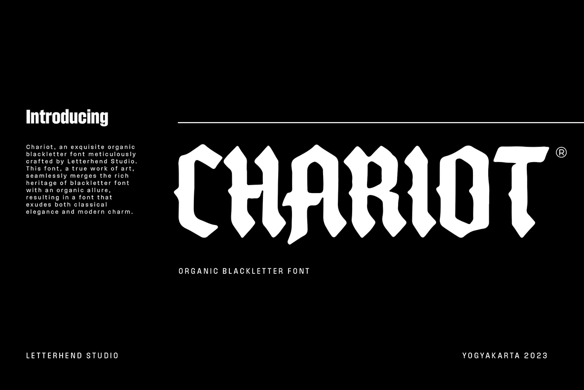 Chariot – Organic Blackletter fraktur freebies lettering