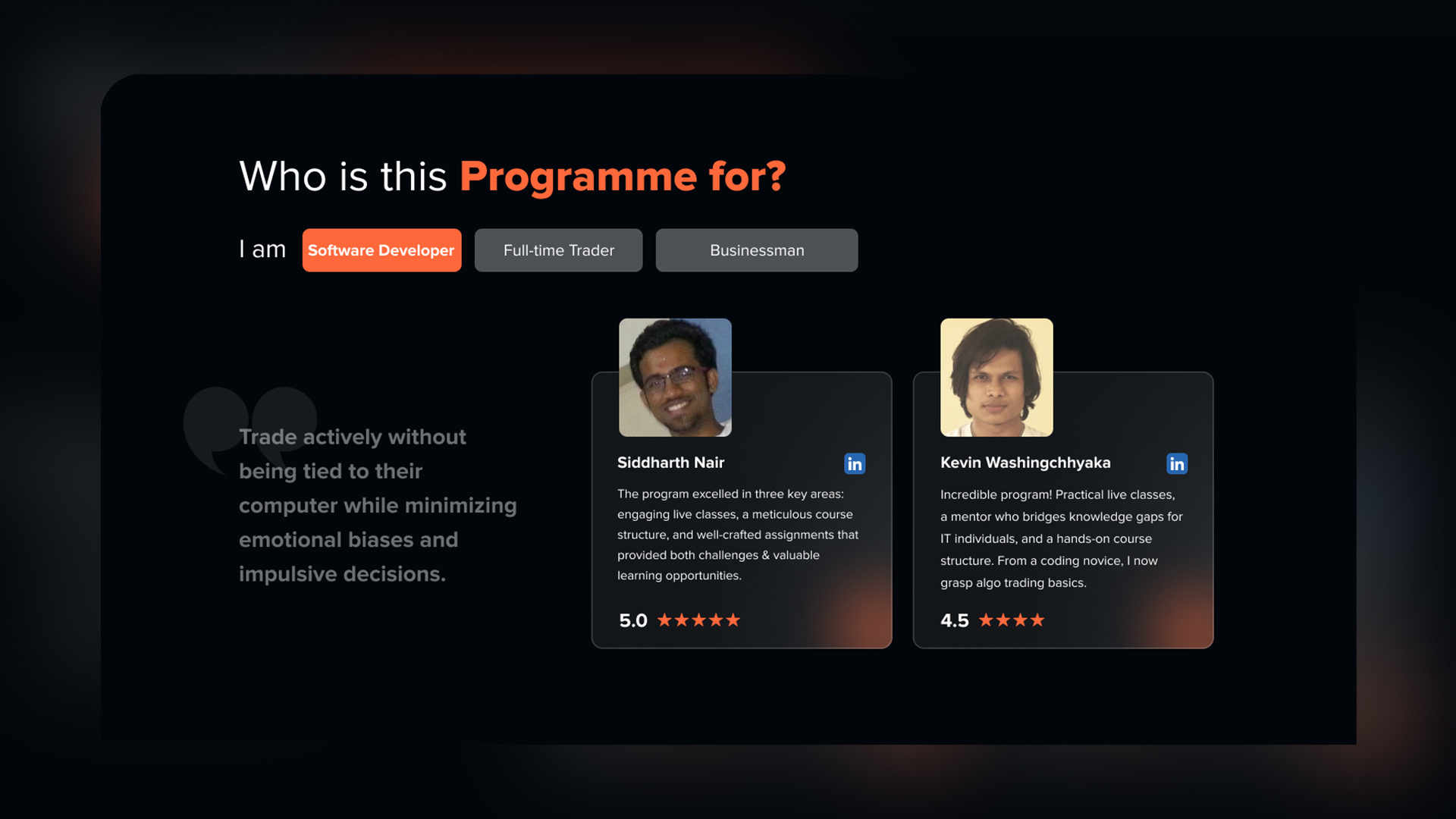 Testimonial Page Design branding graphic design product design ui ui design ux ux design web design