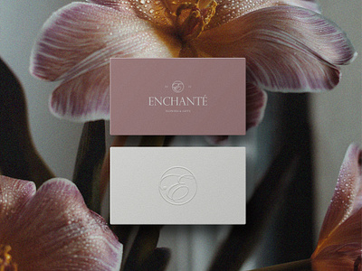 Enchanté Flower & Gift Shop Branding branding business cards design elegant graphic design logo logodesign luxurybranding minimal mockup