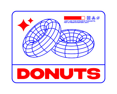 Hot & Fresh donuts fresh graphic design hot illustration mesh y2k