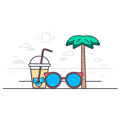 Summer 2d animation chill concepts cool design flat heat icons illustration motion pixel seaside summer sunny vibes