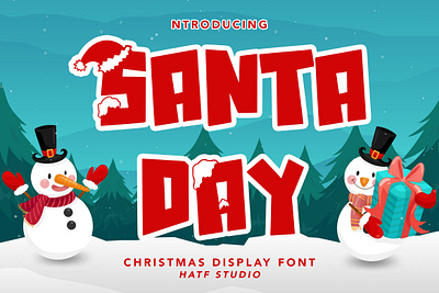 SANTA DAY banner book branding christmas clothing comic cover cute decorative display flyer hatf label logo merchandise playful poster product unique xmas