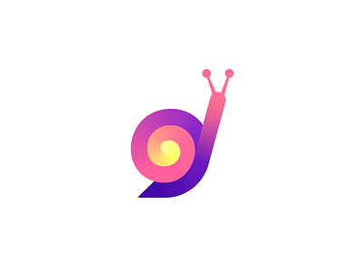 Swirly Snail Logo Design 3d animal app brand identity branding color colorful for sale unused buy logo mark symbol icon mascot metaverse mihai dolganiuc design minimal modern nature shell startup swirl tech technology vortex