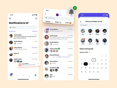 Explore App Notification Design UI/UX Guide android app ui app notification calendar chat app conversation ios app ui messenger mobile calendar mobile ui notification ui notification ux social app user userpic ui