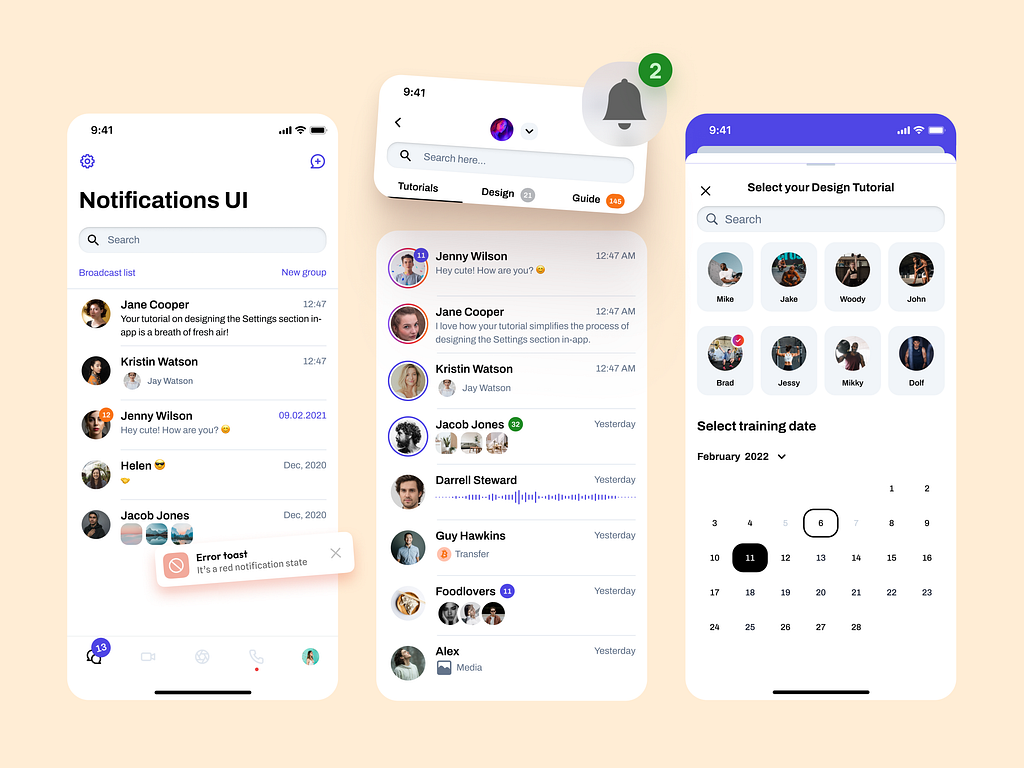 Explore app notification design ui ux guide by roman kamushken on dribbble