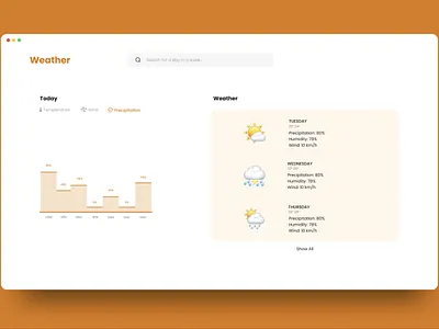 Weather UI Design design ui ui design weather ui web design