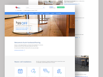 Austin Hardwood Flooring Website austin branding development figma landing page flooring gatsby hardwood home page landing page nextjs ui ui deasign uiux user interface web design website design