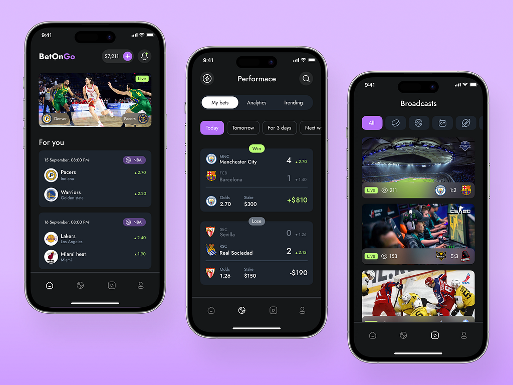 Betting iOS App Design by Ronas IT | UI/UX Team on Dribbble