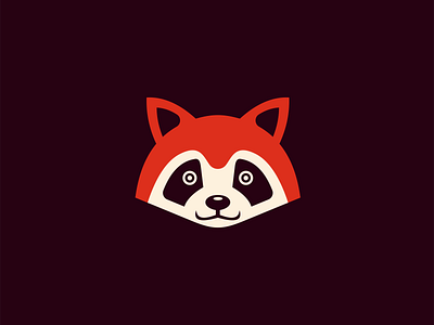 Red Panda Logo animal branding cartoon cute design emblem geometric icon illustration kids logo mark mascot nature panda red vector