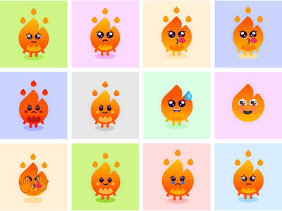 fire character's 3d animation app app design branding character character design design fire character fire emoji fire sticker graphic design illustration logo spline character ui uiux design ux vector website