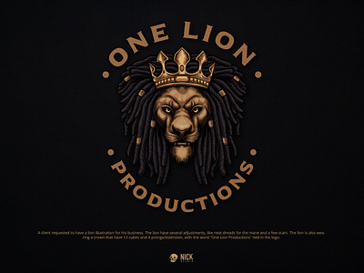 One Lion Productions branding design graphic design hand drawing hand drawn illustration logo ui vintage vintage logo