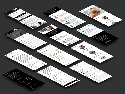 Uber Pets - Web App Screens branding pet care pet grooming responsive uber ui ux web app
